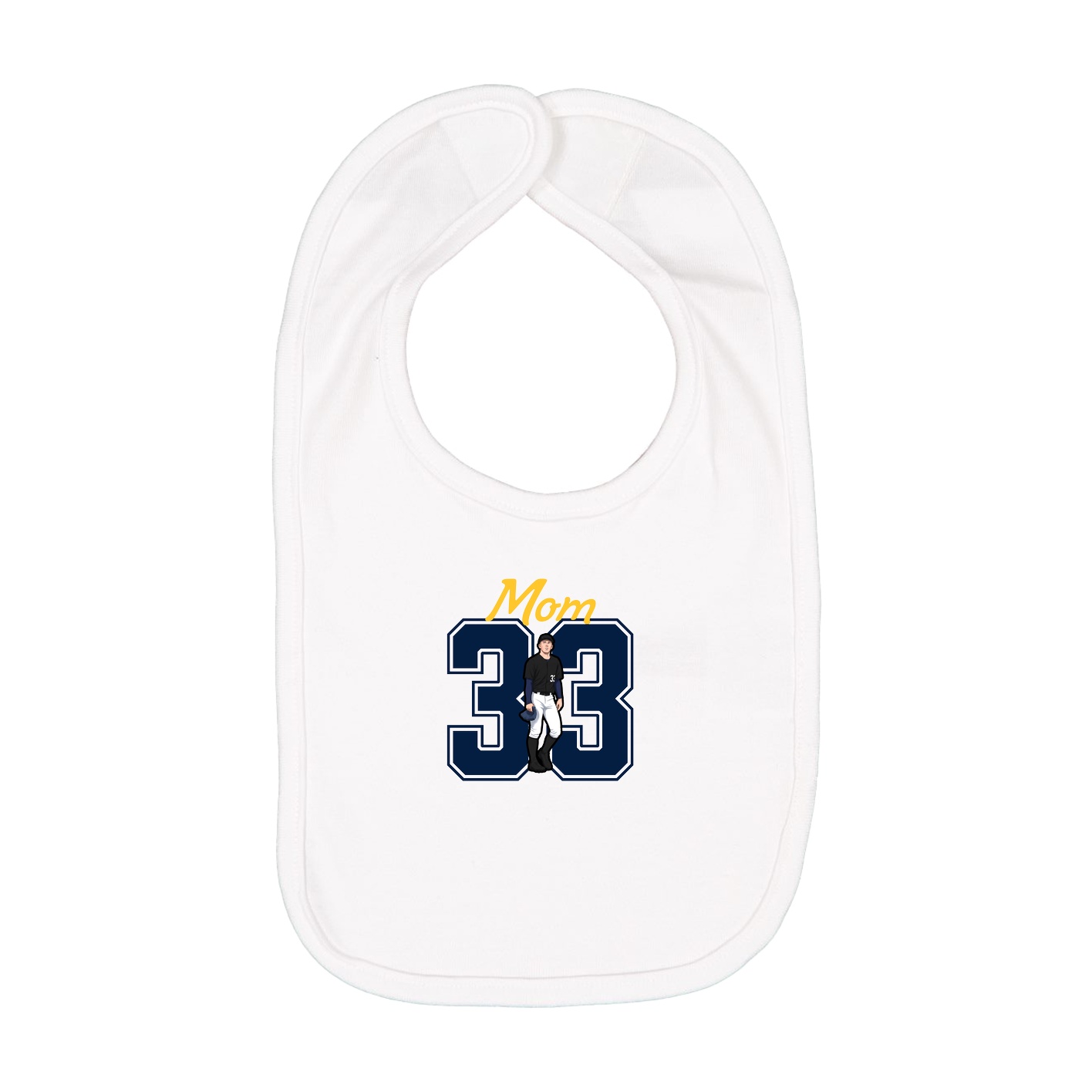Infant Bib — Mothers Day Shirsey in White