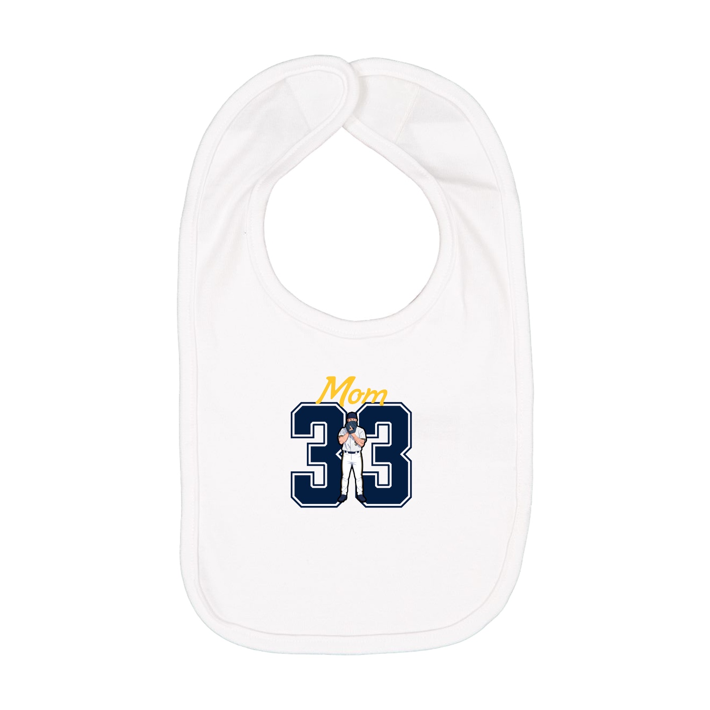 Infant Bib — Mothers Day Shirsey in White