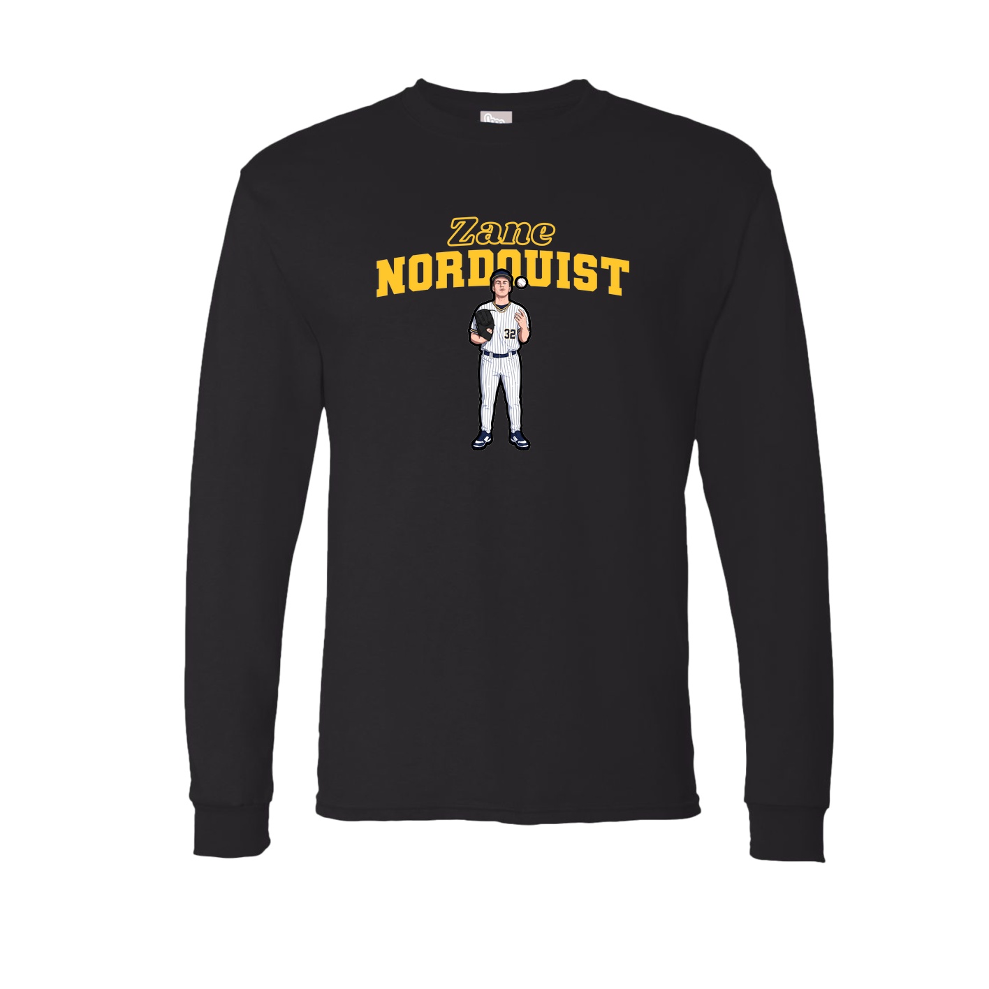 Long Sleeve Tee — Name Arch in Black