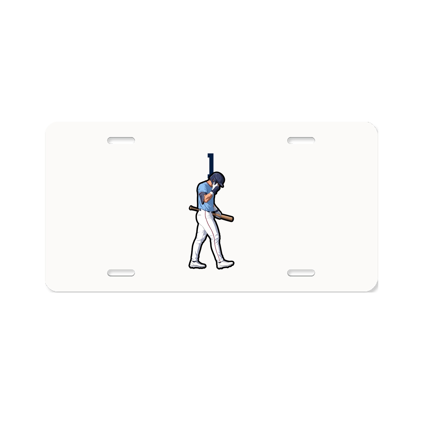 License Plate — Number Top in Classic