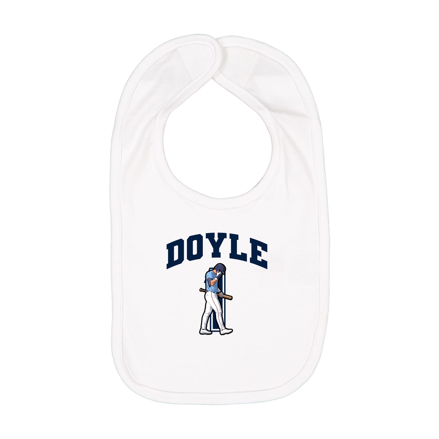 Infant Bib — Number in White