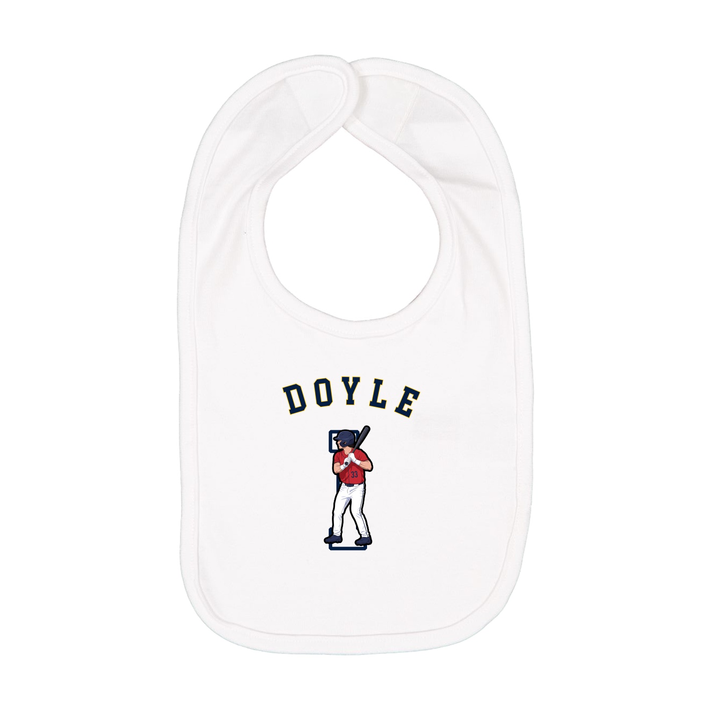 Infant Bib — Shirsey Arch in White