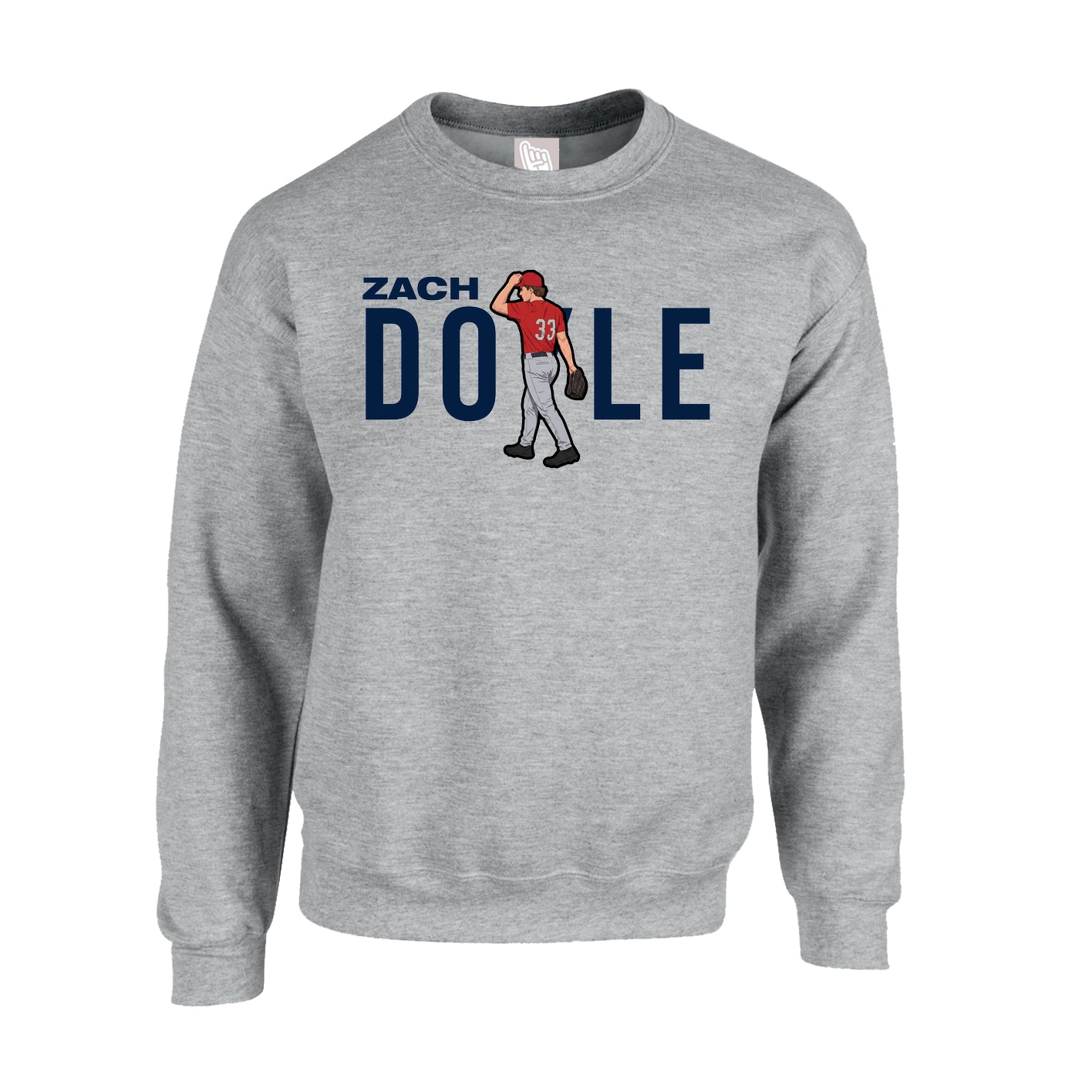 Fleece Crew — Player Name in Grey