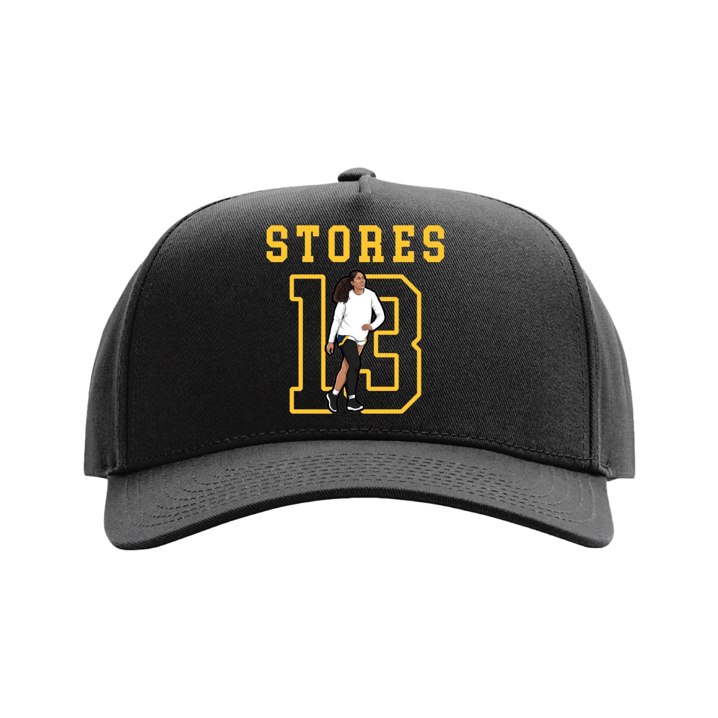Full Fabric Five-Panel Champ Cap — Shirsey in Black