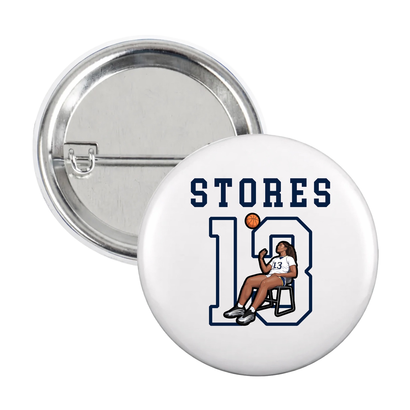 Game Day Button — Shirsey in White