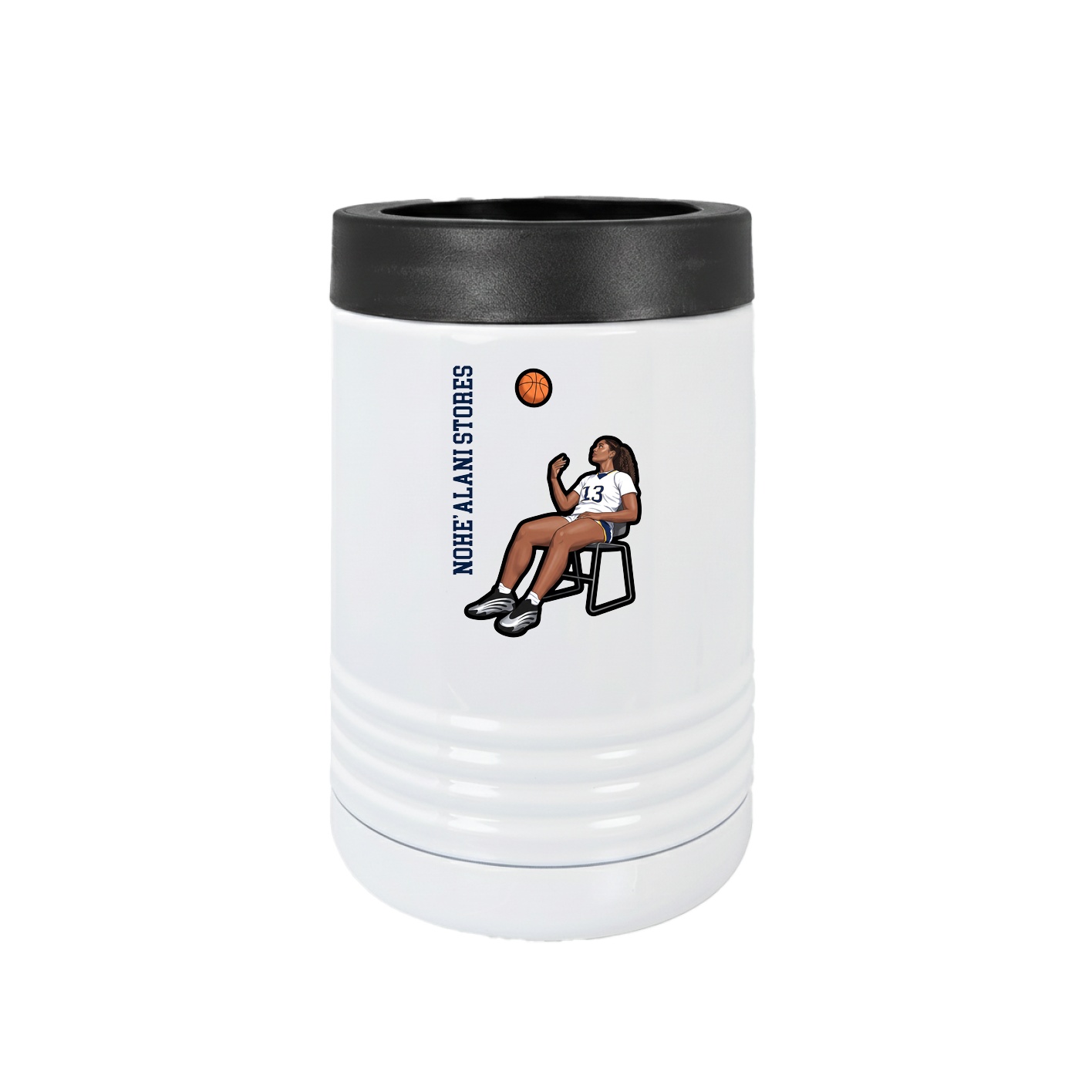 Beverage Holder — Name Vertical in White