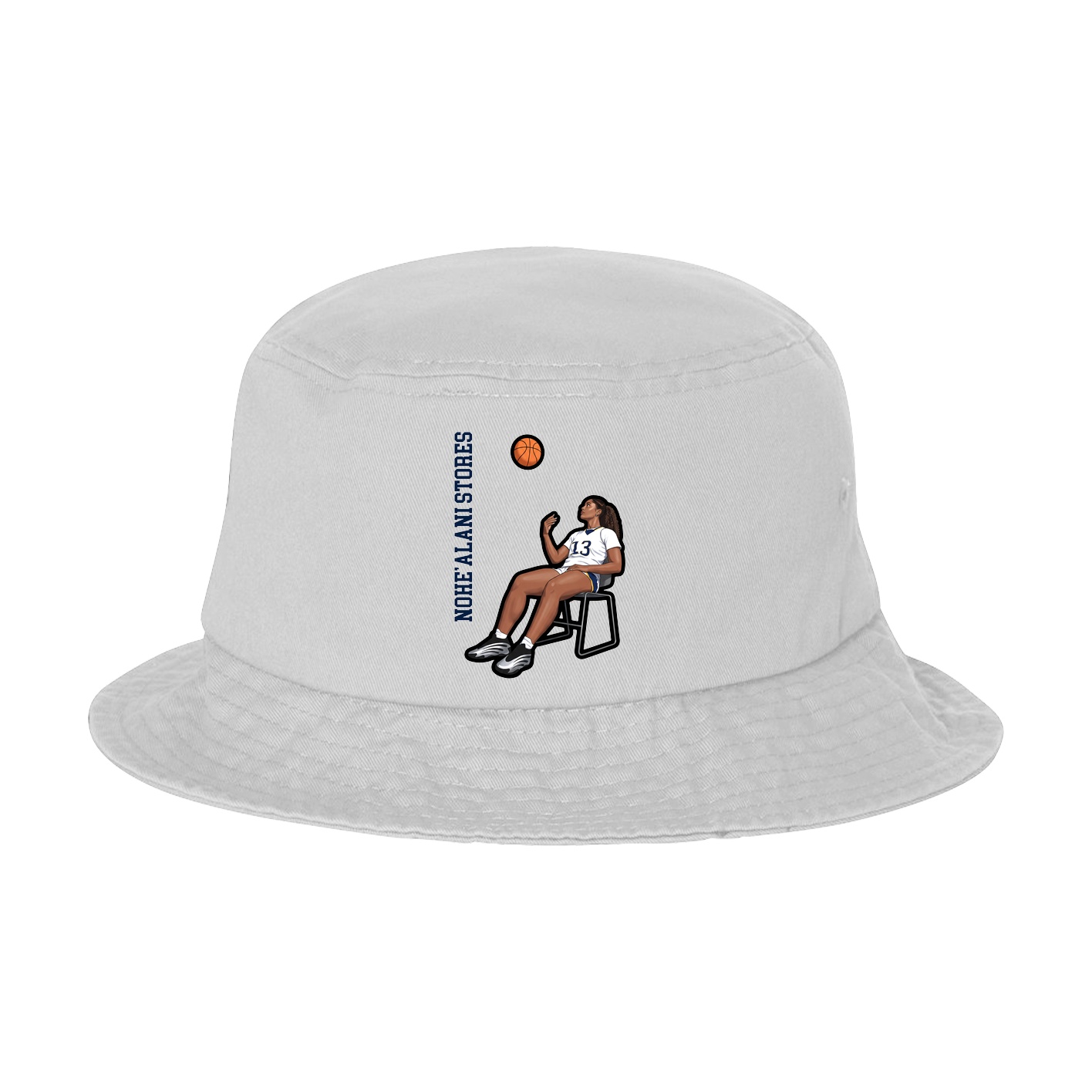 Bucket Cap — Name Vertical in White