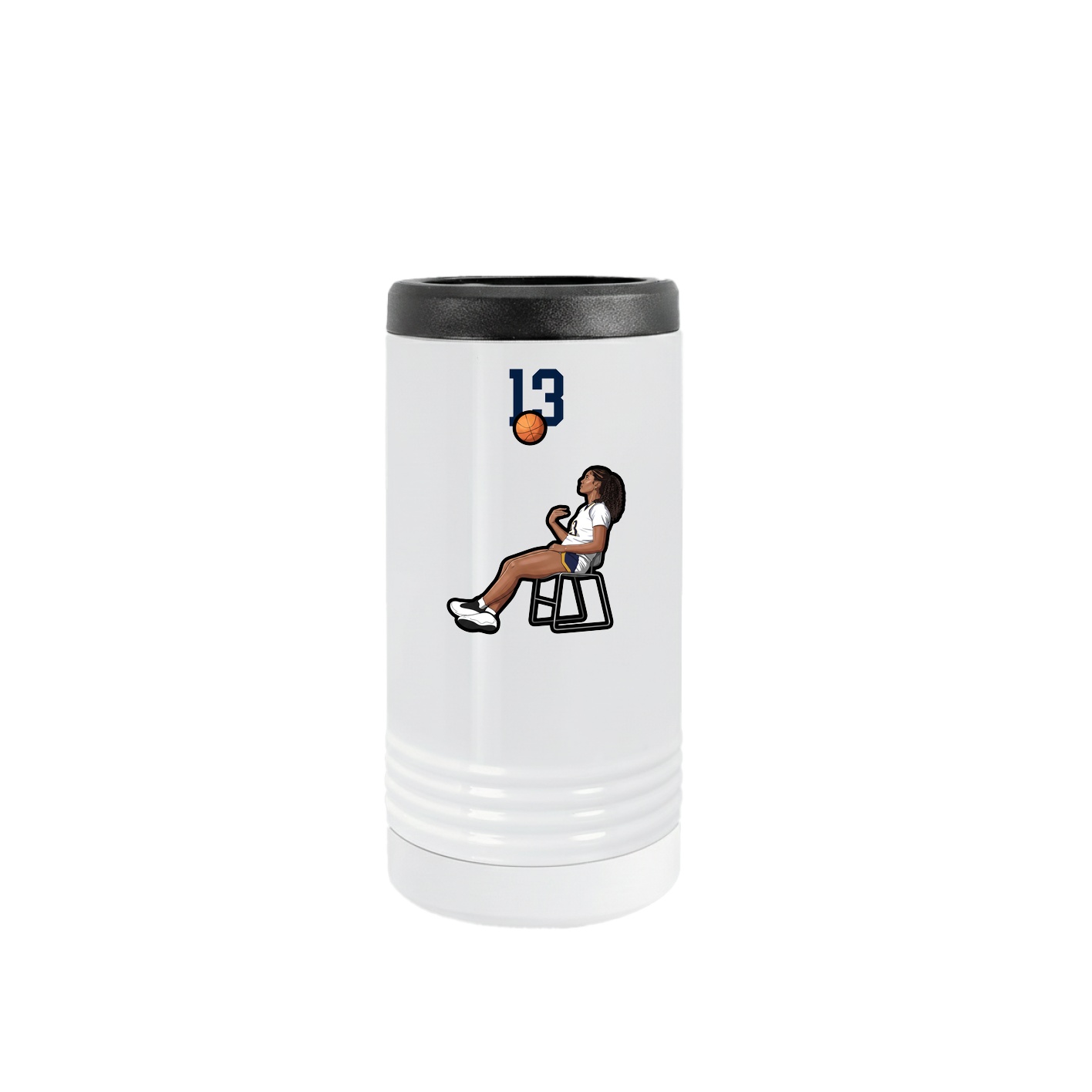 Slim Beverage Holder — Number Top in White