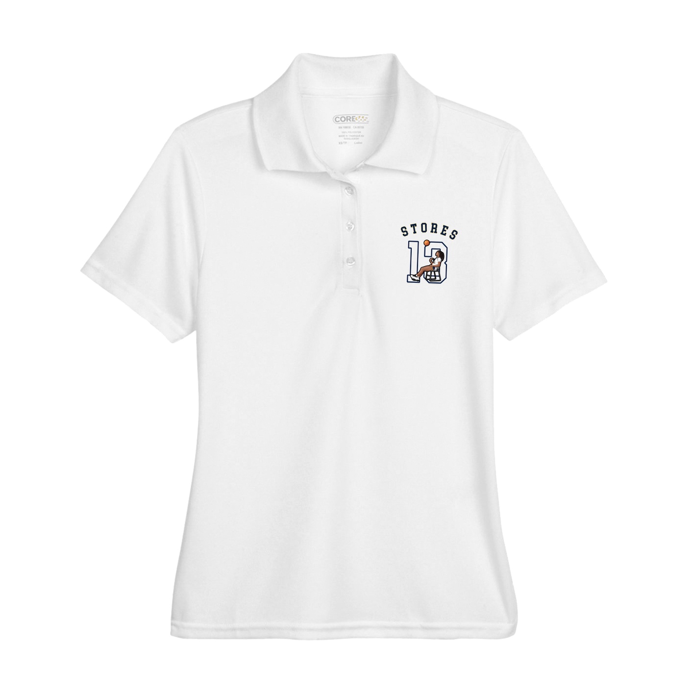 Womens Performance Polo — Shirsey Arch in White