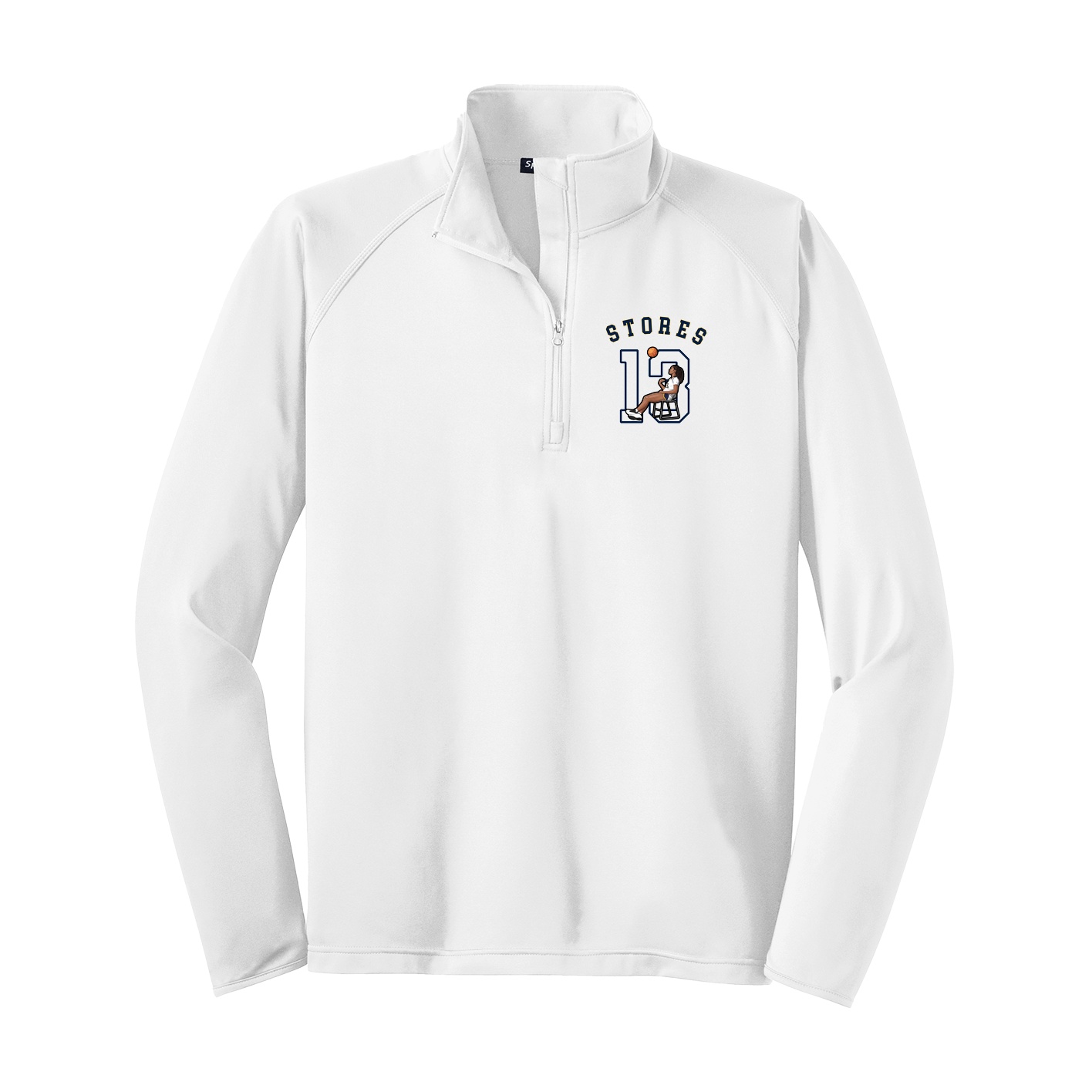 Q-Zip Pullover — Shirsey Arch in White