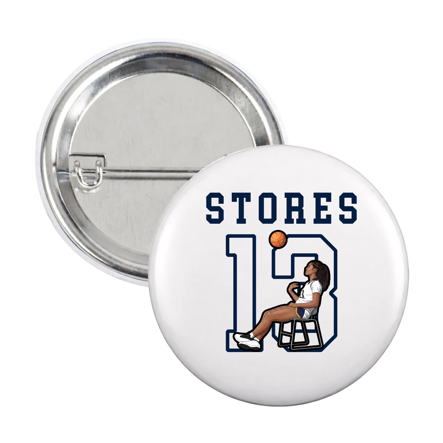 Game Day Button — Shirsey in White