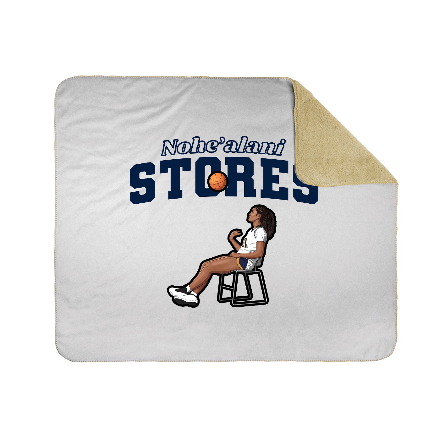 Throw Blanket — Name Arch in White