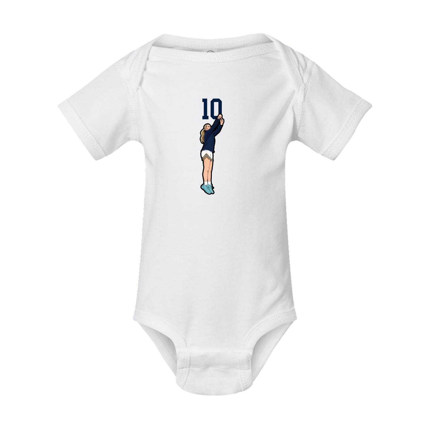 Baby Onesie — Number Top in White