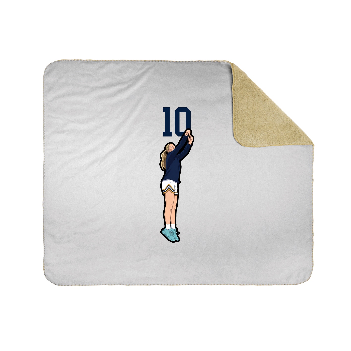 Throw Blanket — Number Top in White