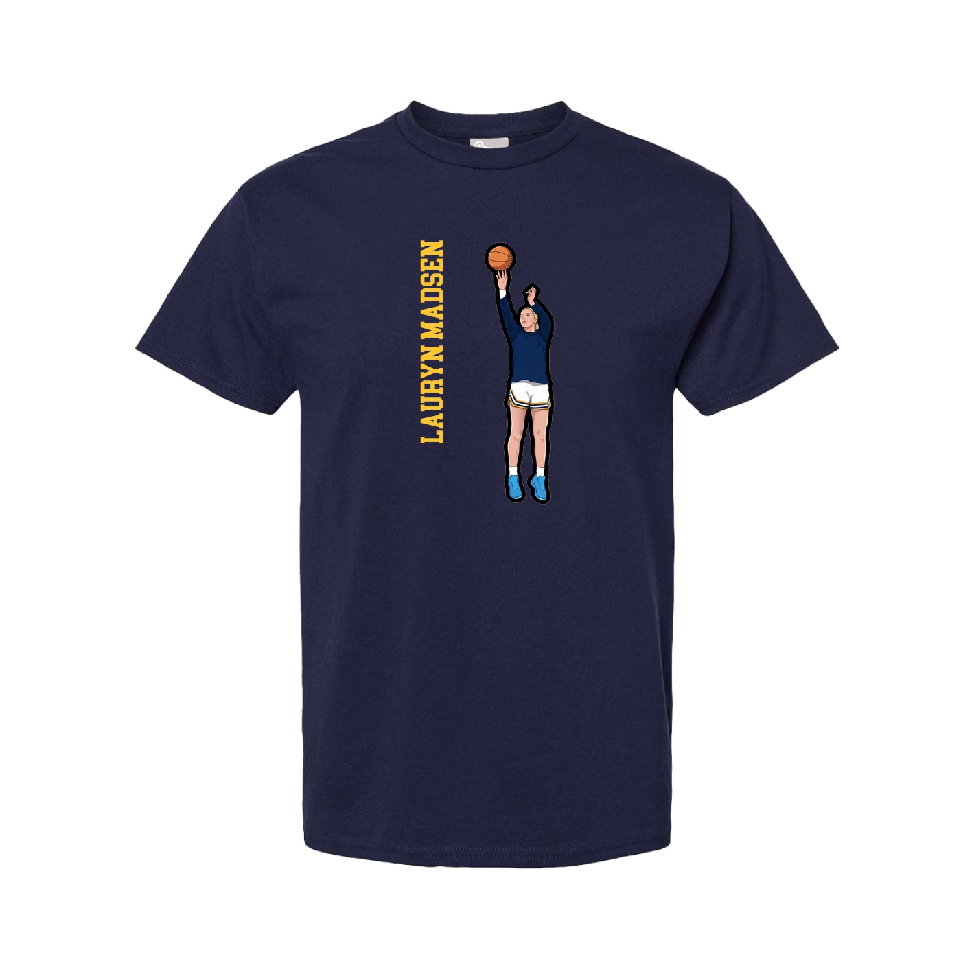 Tee — Name Vertical in Navy