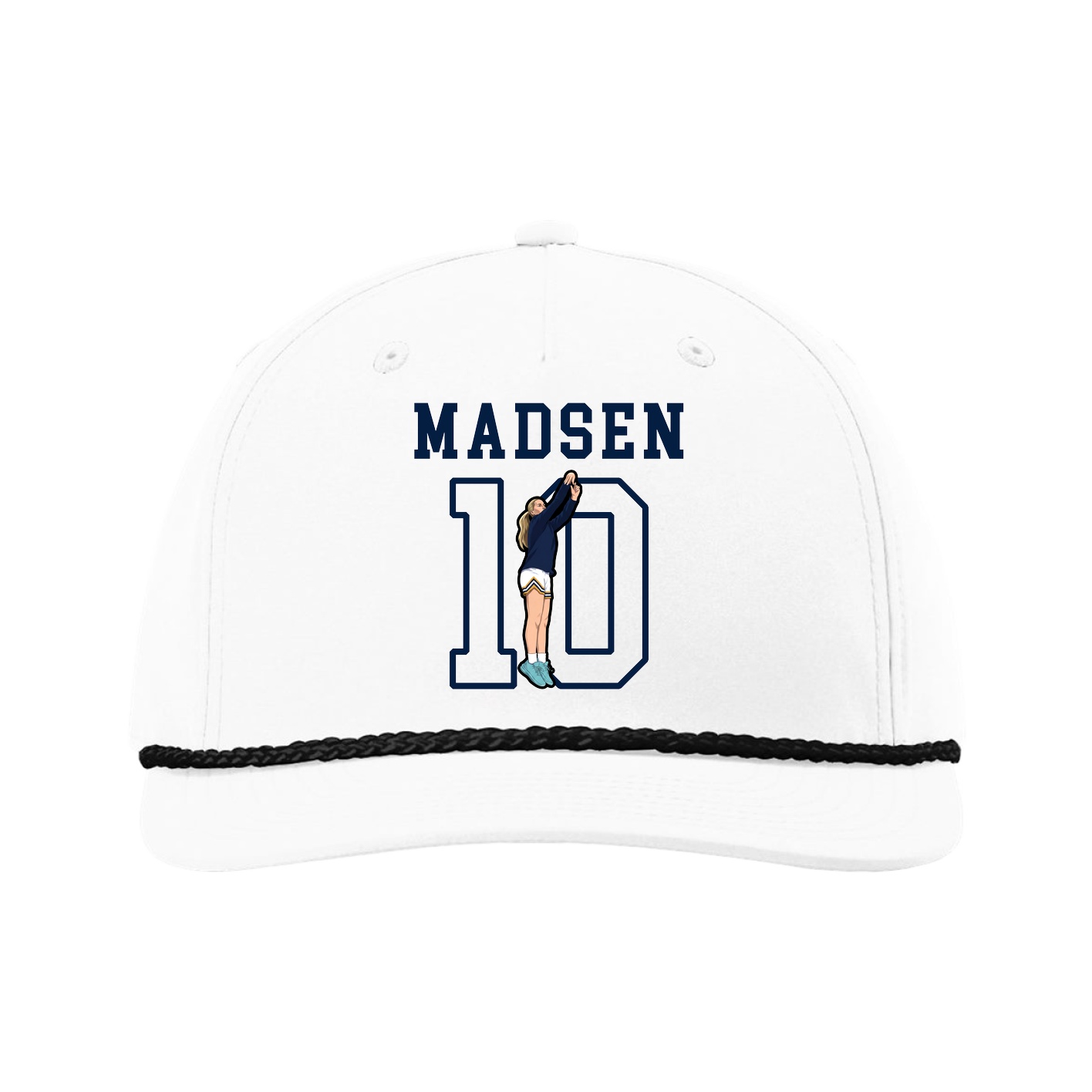 Five-Panel Classic Rope Cap — Shirsey in White