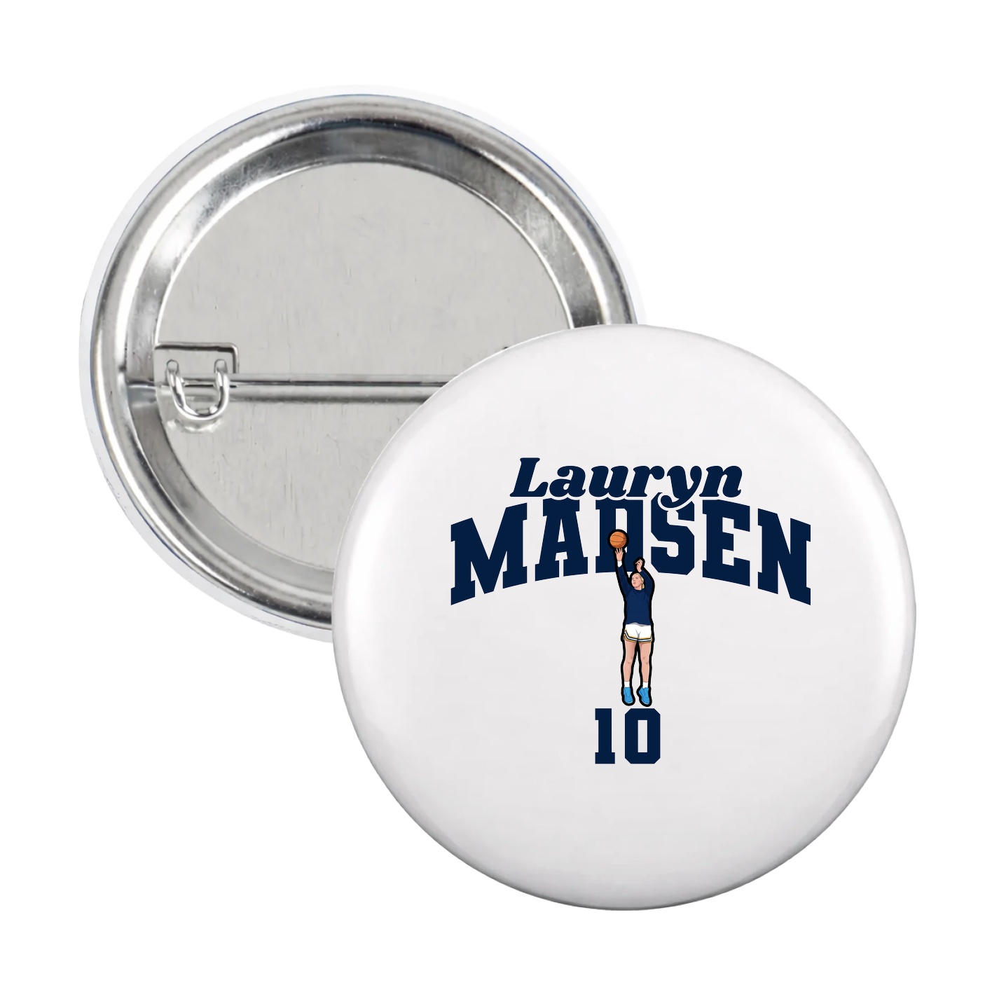 Game Day Button — Signature Arch in White