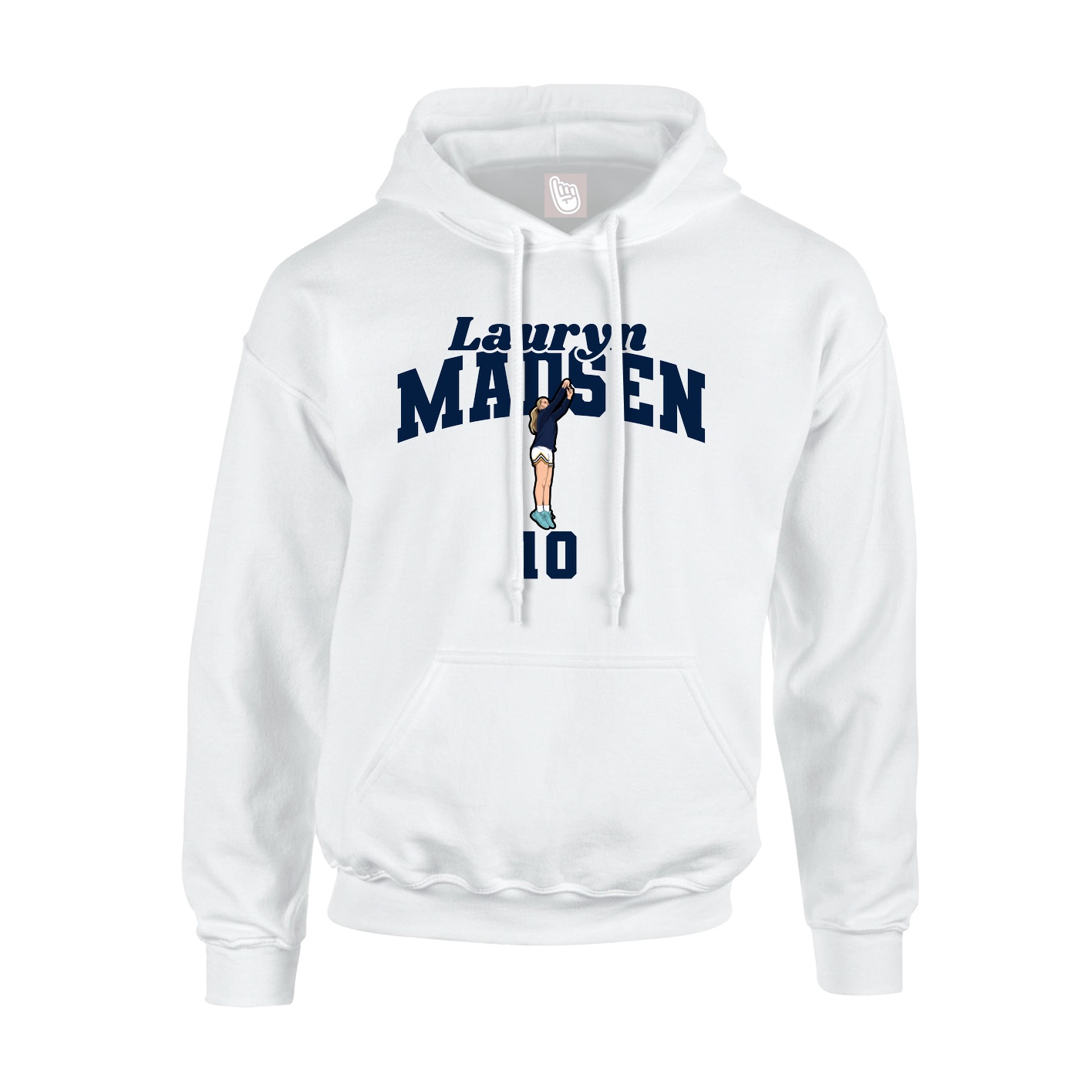 Hoodie — Signature Arch in White