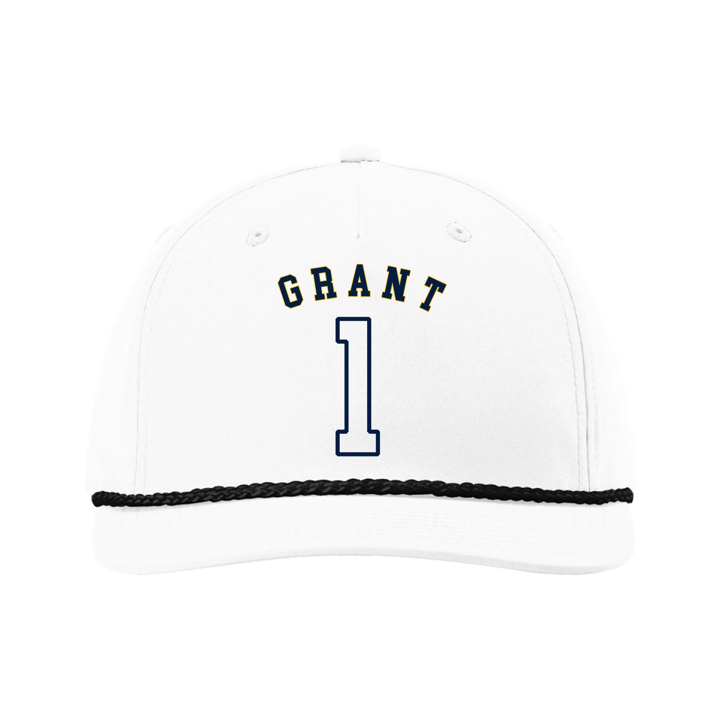 Five-Panel Classic Rope Cap — Shirsey Arch in White