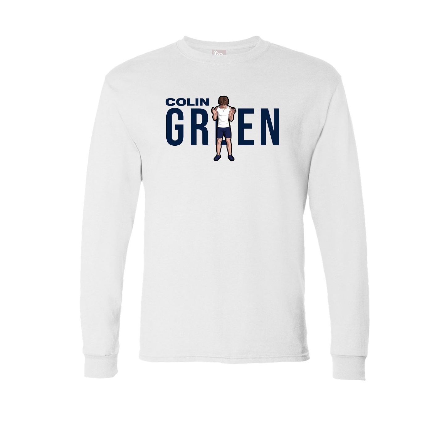Long Sleeve Tee — Player Name in White