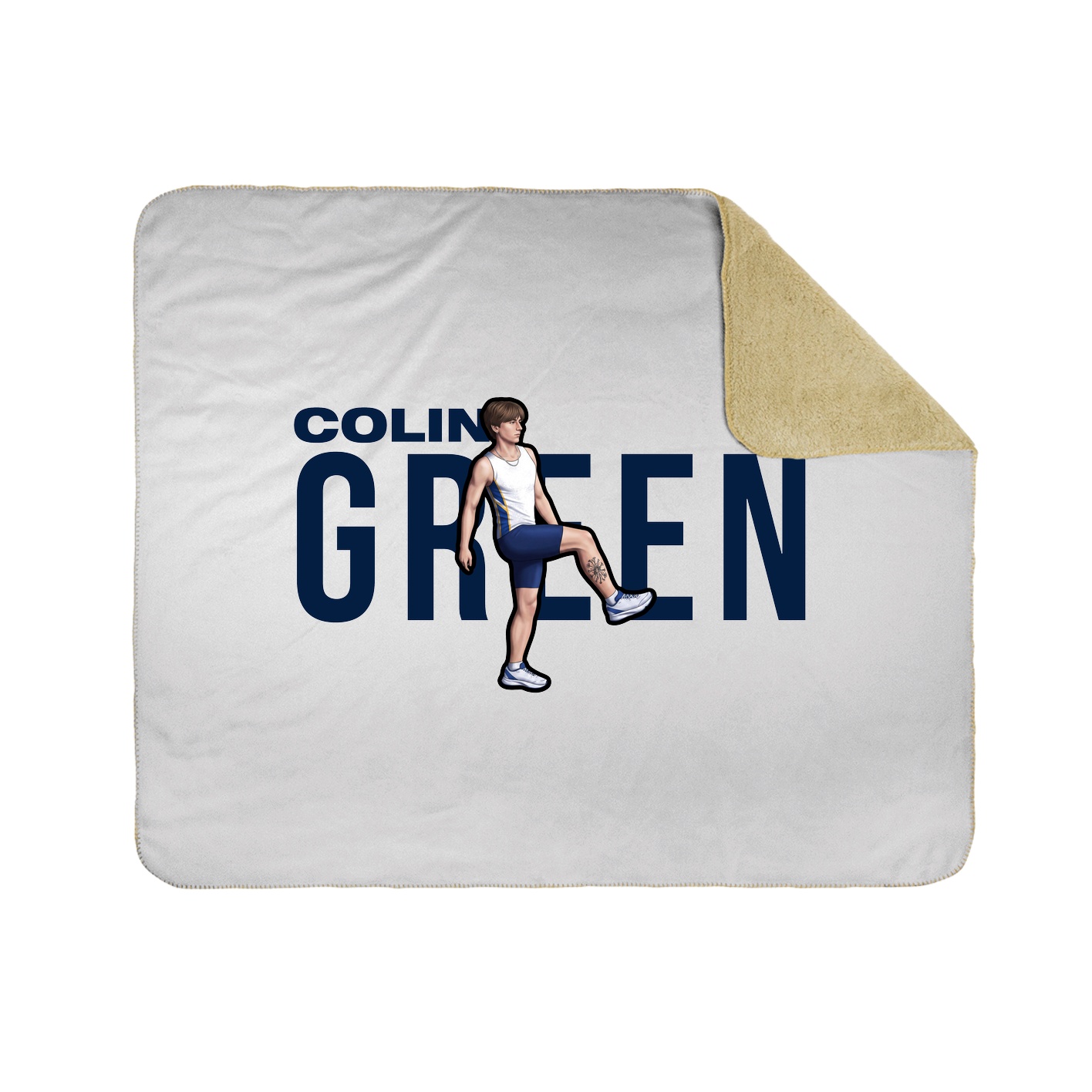 Throw Blanket — Player Name in White