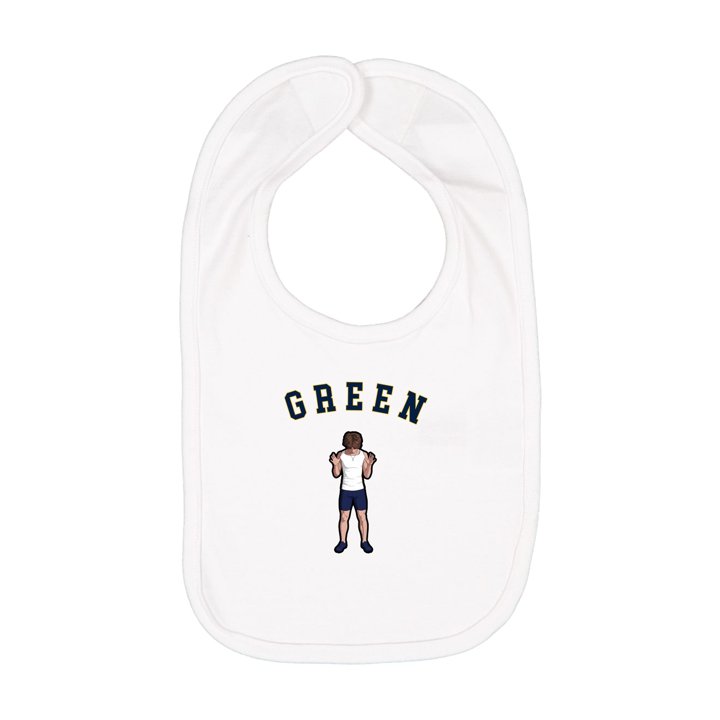 Infant Bib — Shirsey Arch in White