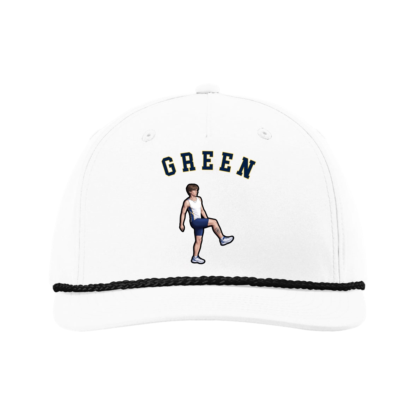 Five-Panel Classic Rope Cap — Shirsey Arch in White