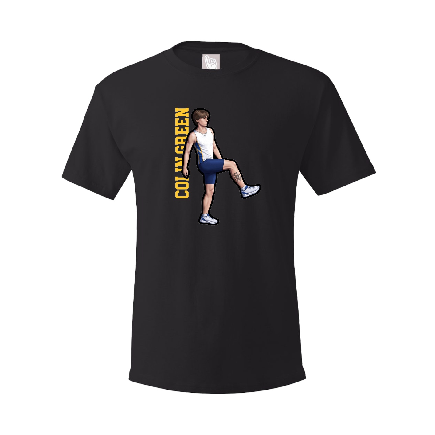 Tee — Name Vertical in Black