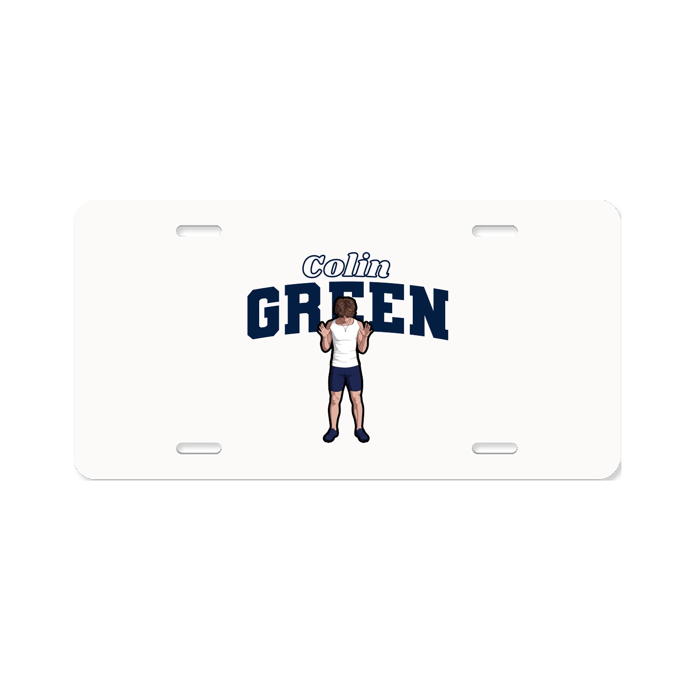 License Plate — Name Arch in Classic
