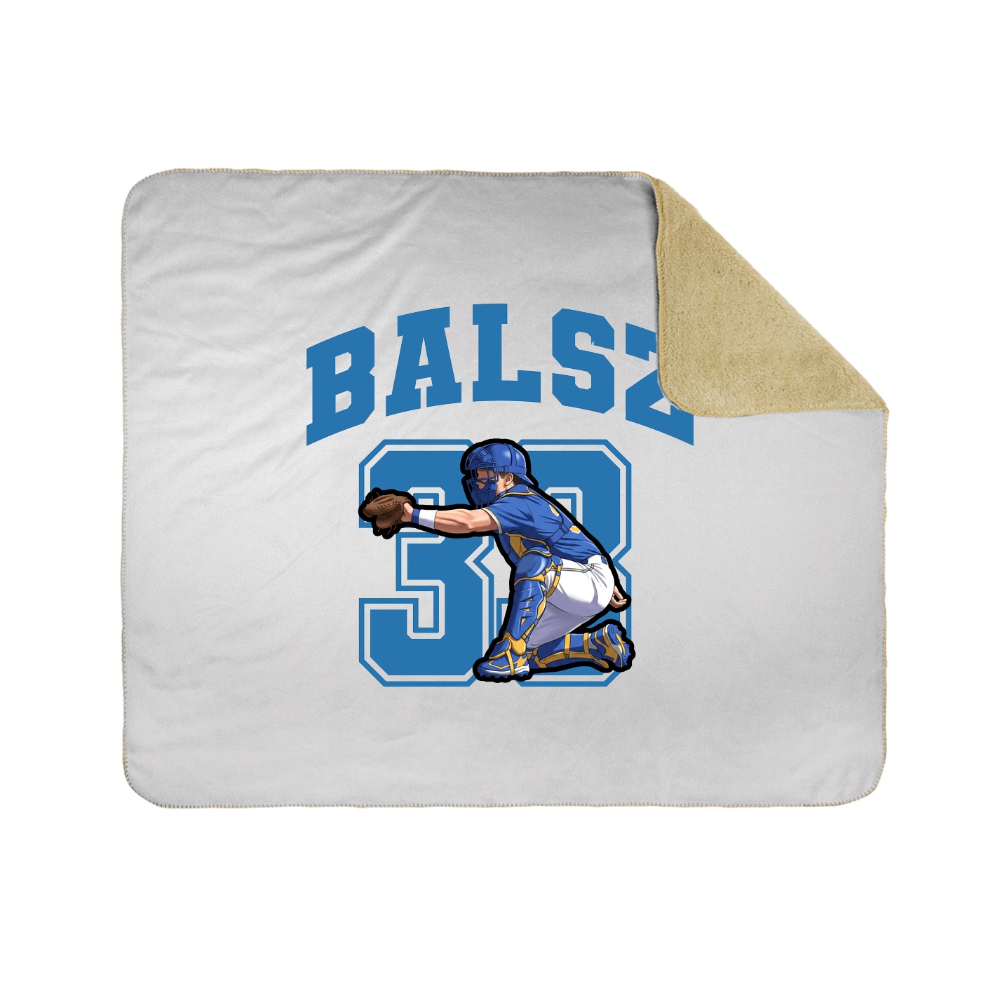 Throw Blanket — Number in White