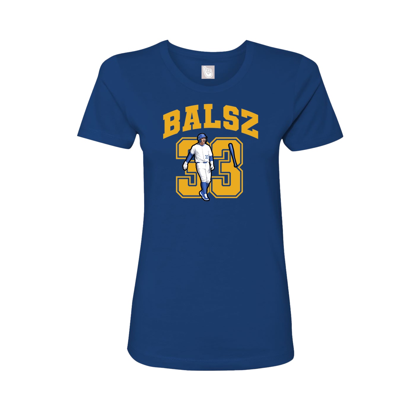 Fitted Women's Tee — Number in Royal