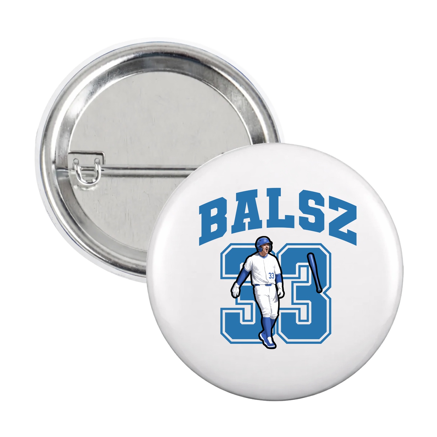 Game Day Button — Number in White