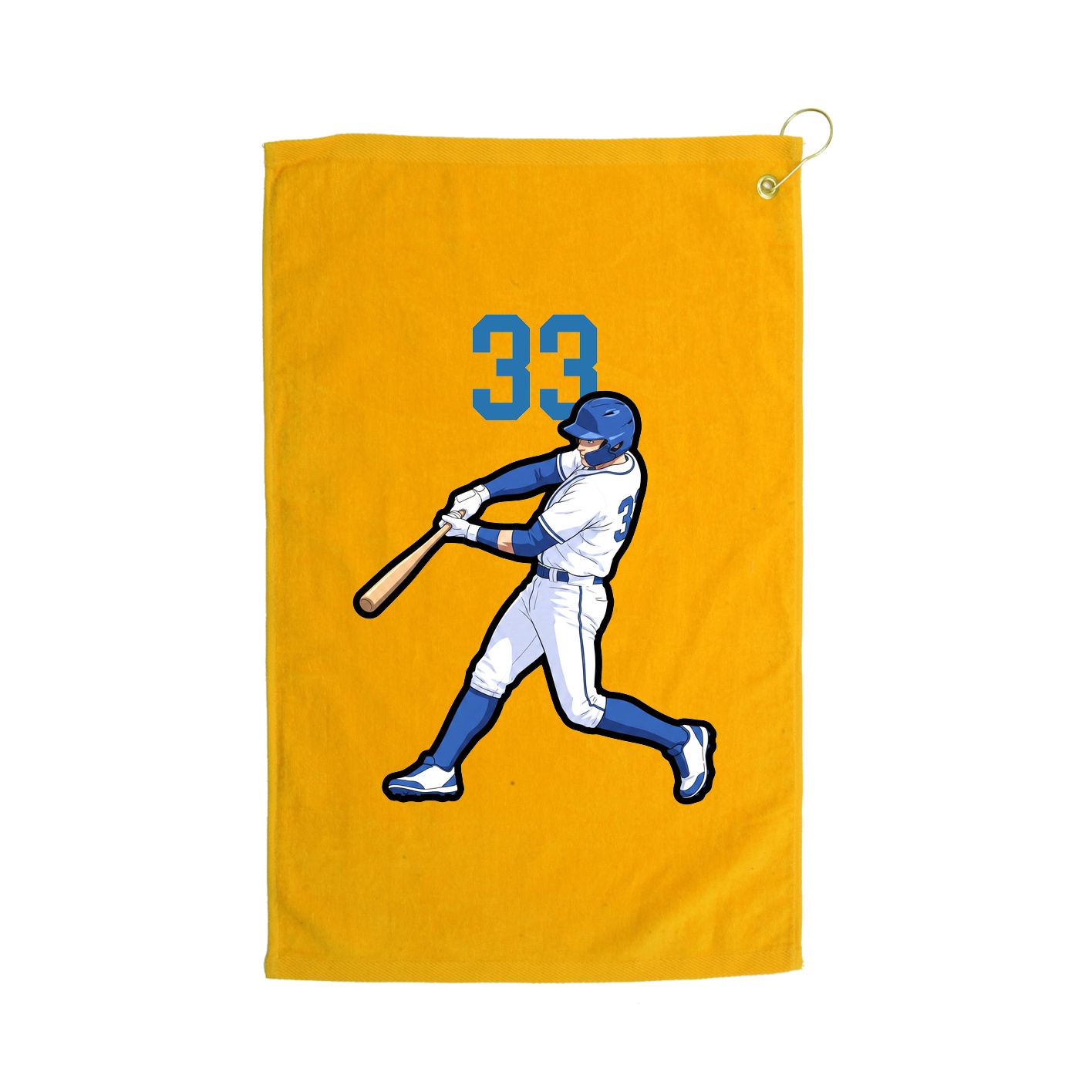 Golf Towel — Number Top in Gold