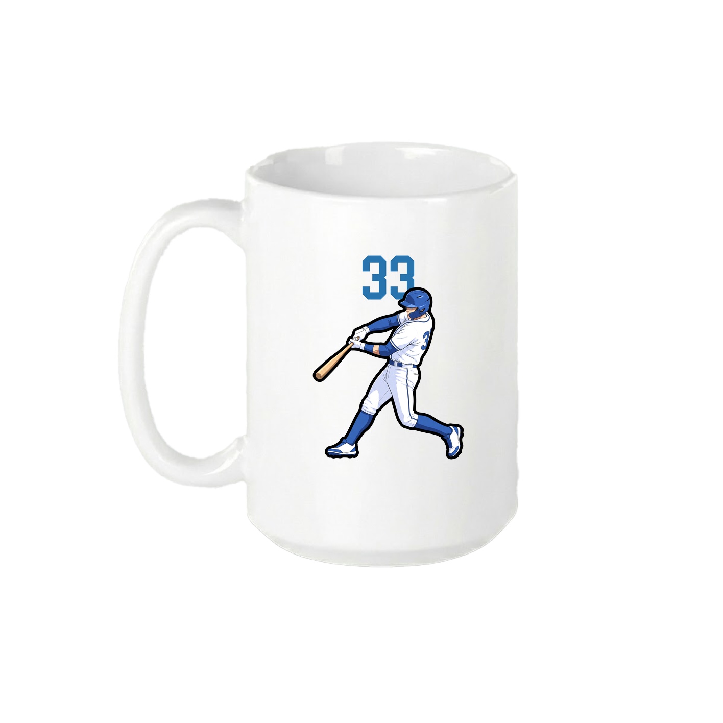 15oz Coffee Mug — Number Top in White