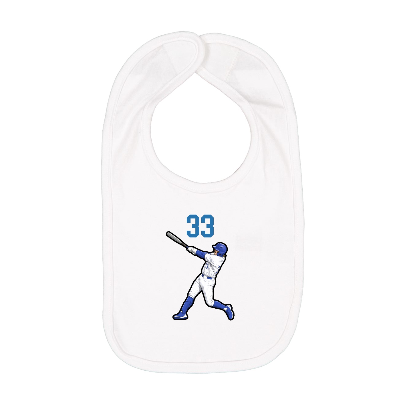 Infant Bib — Number Top in White