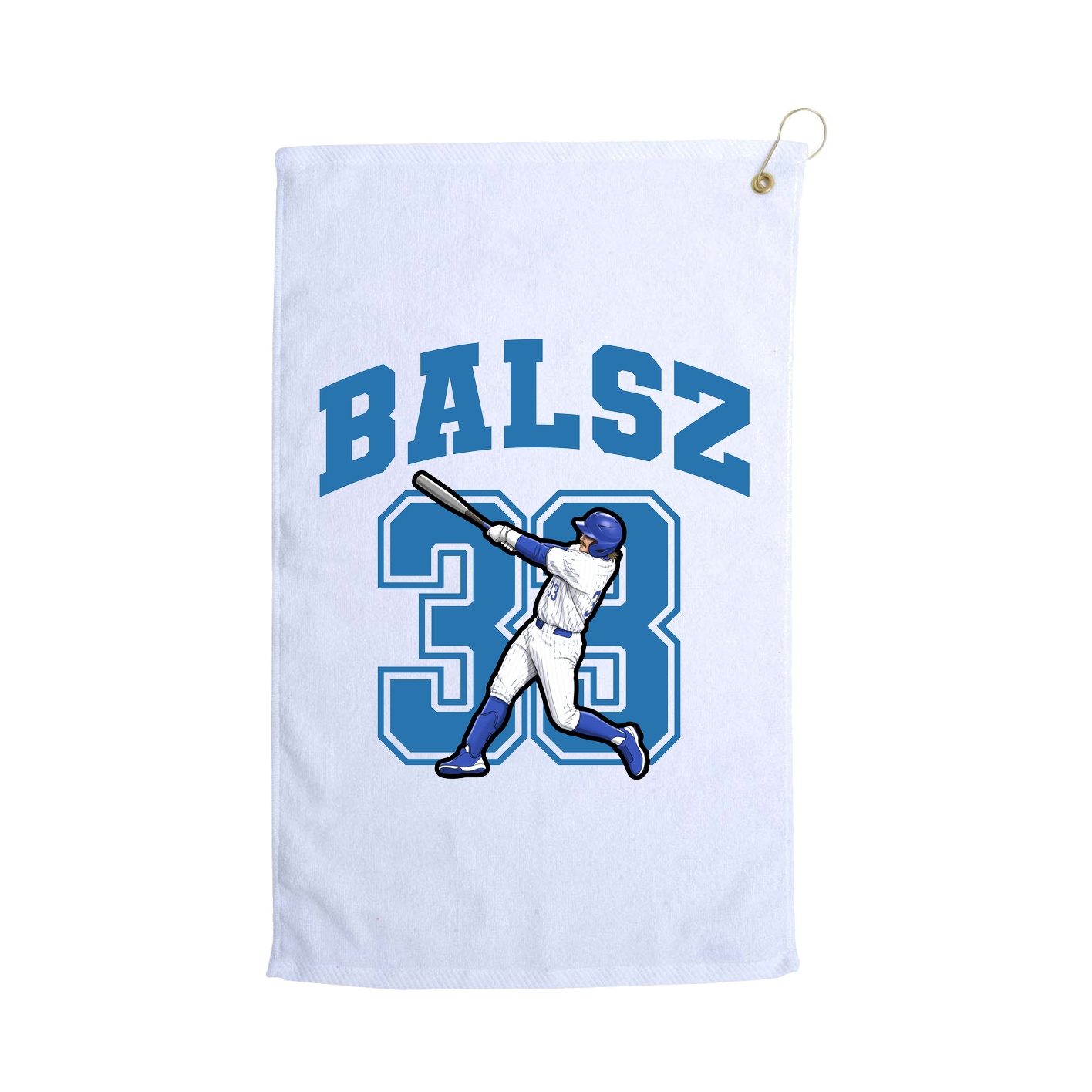 Golf Towel — Number in White