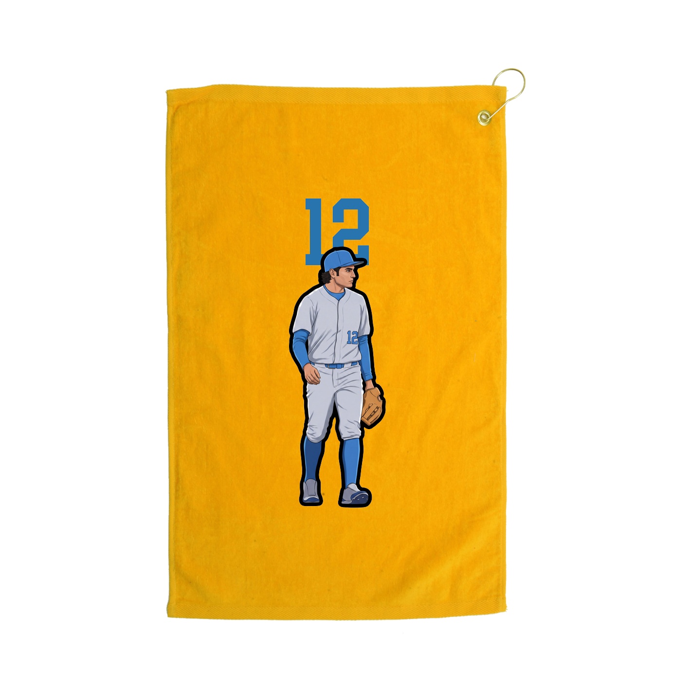 Golf Towel — Number Top in Gold