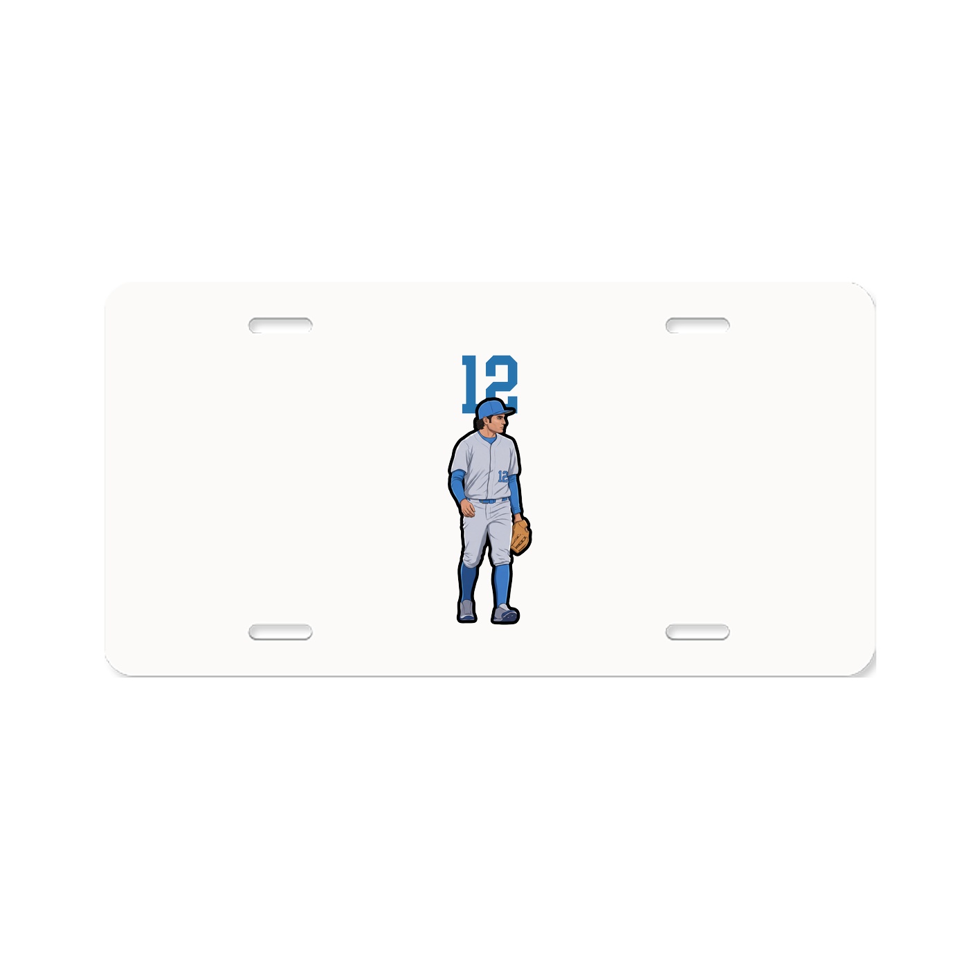 License Plate — Number Top in Classic