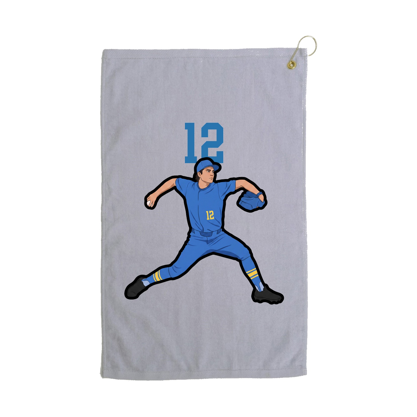 Golf Towel — Number Top in Grey