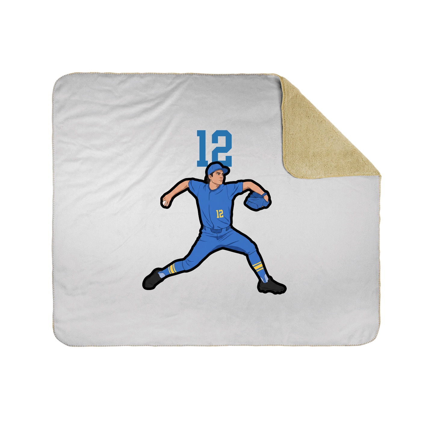 Throw Blanket — Number Top in White