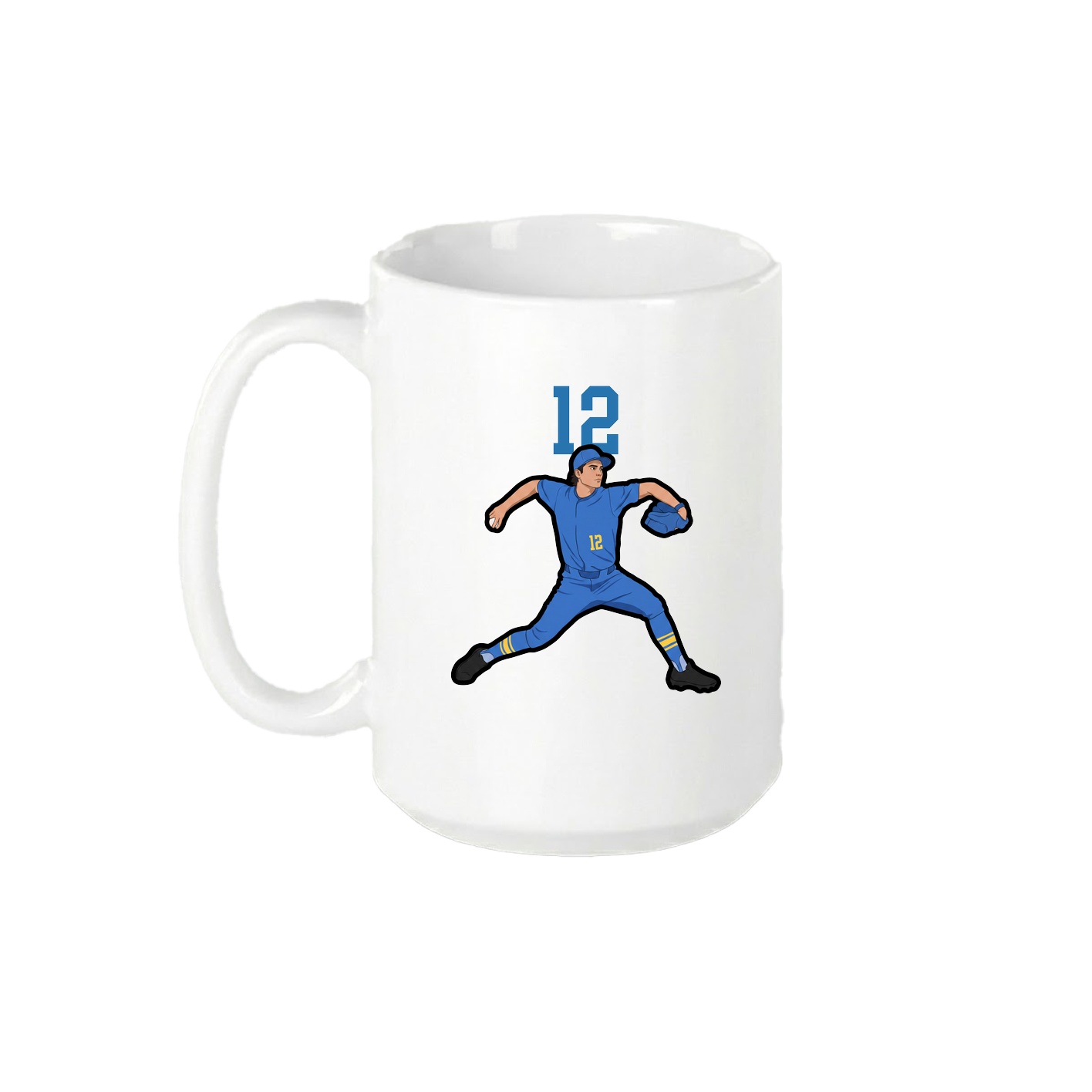 15oz Coffee Mug — Number Top in White