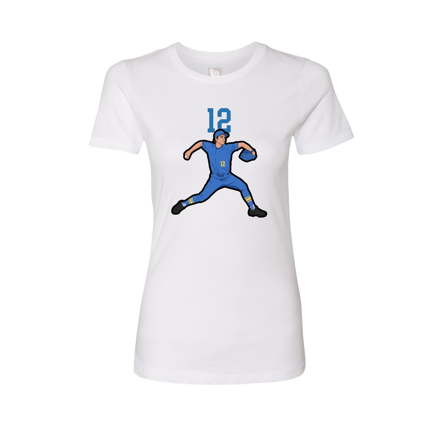 Fitted Women's Tee — Number Top in White