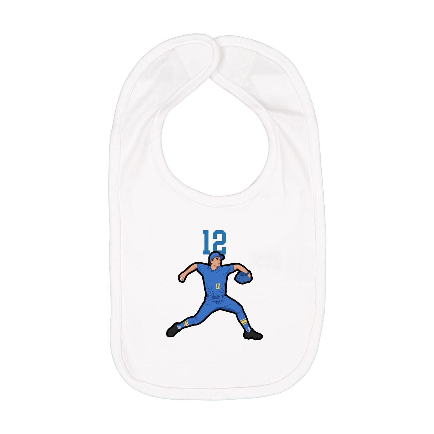 Infant Bib — Number Top in White