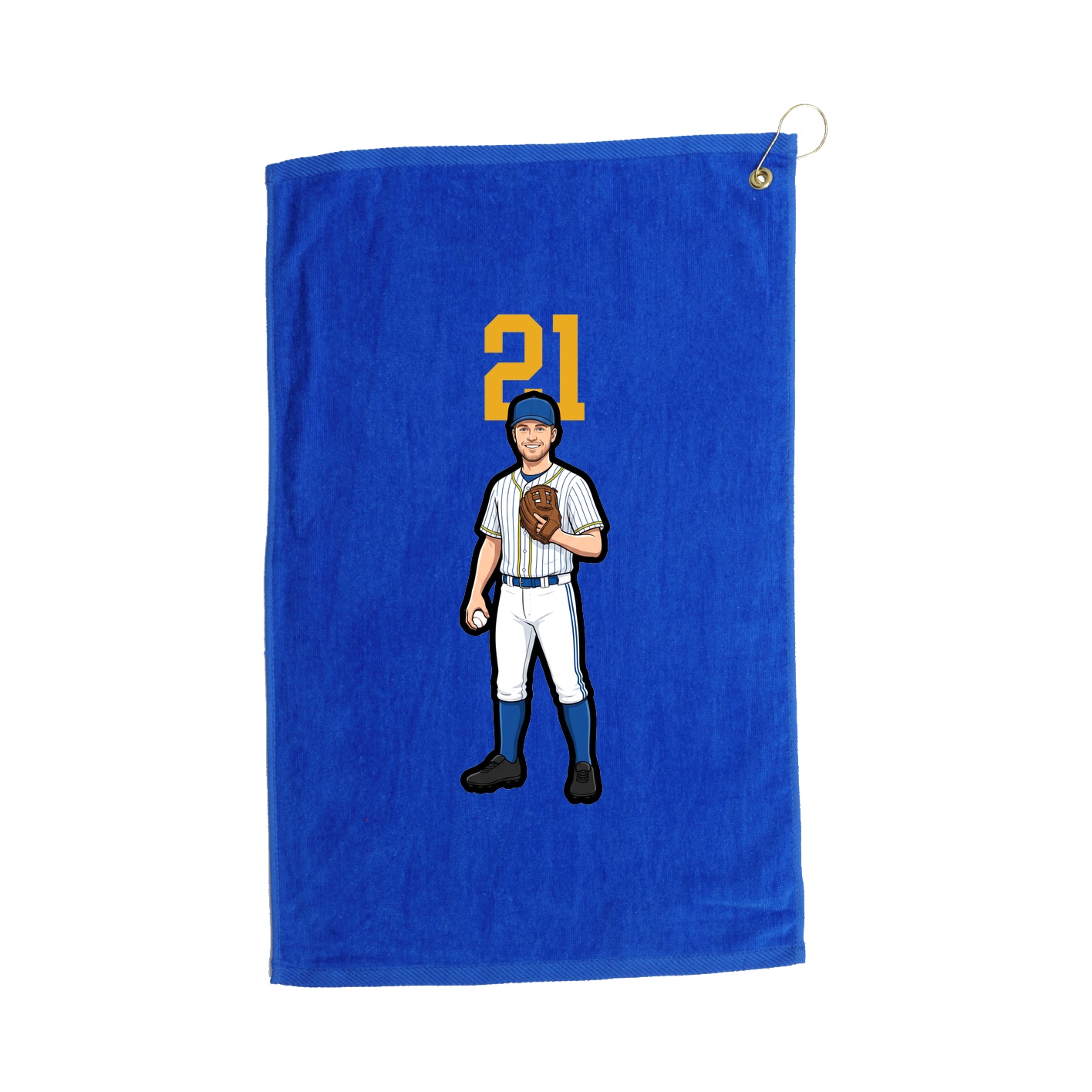 Golf Towel — Number Top in Royal