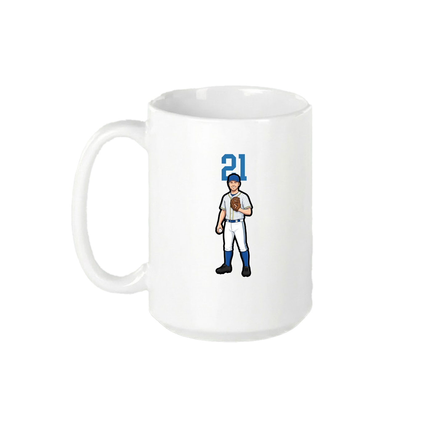 15oz Coffee Mug — Number Top in White