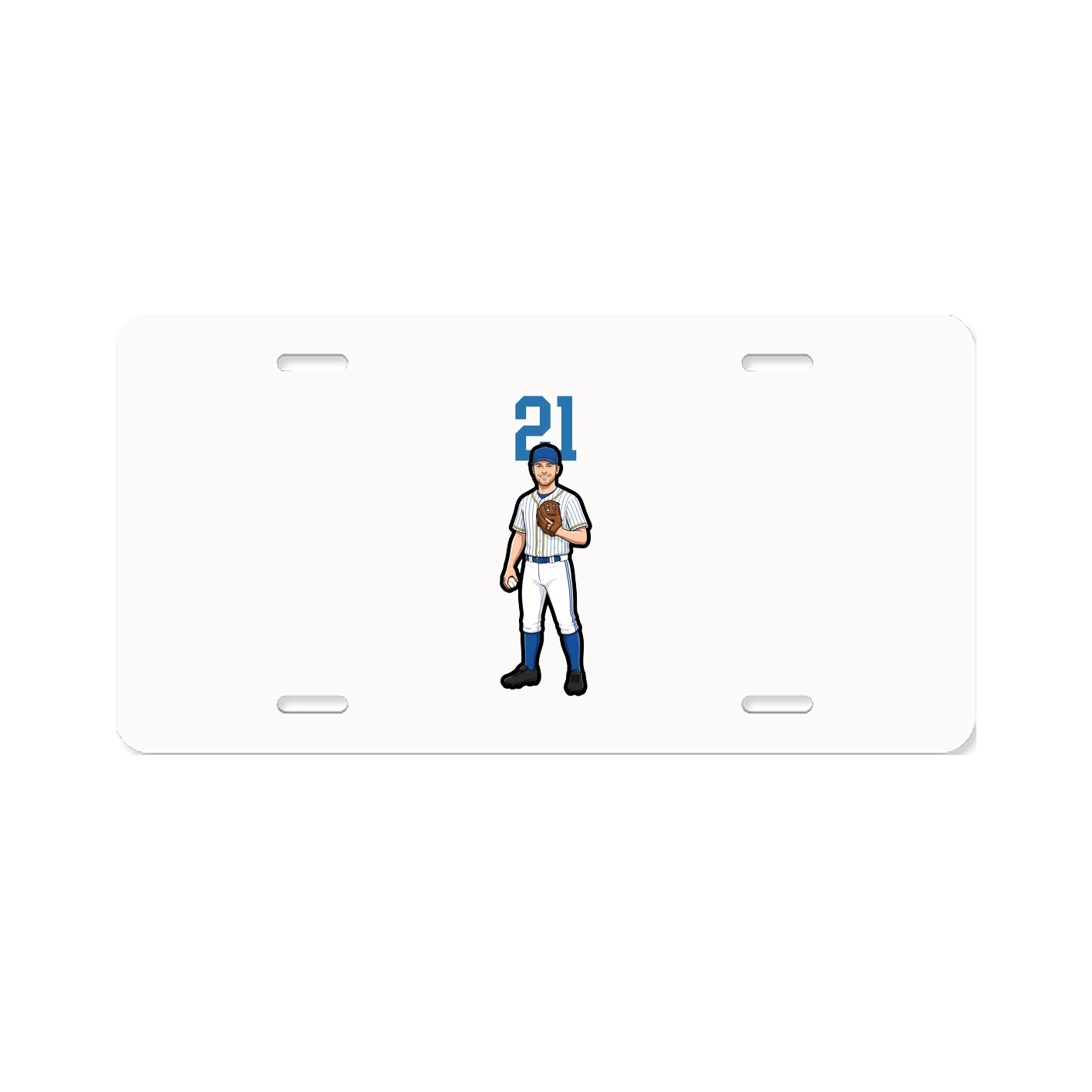 License Plate — Number Top in Classic