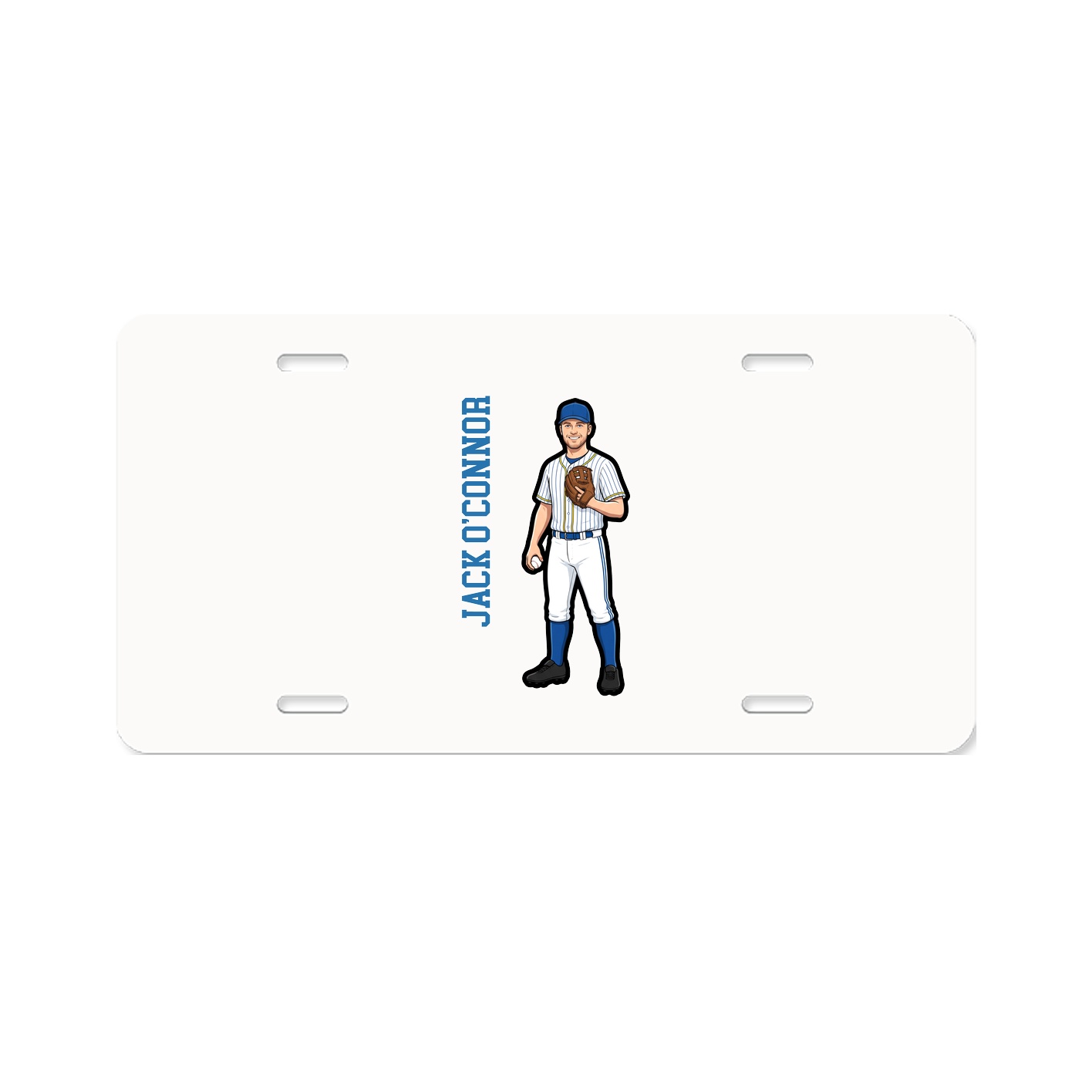 License Plate — Name Vertical in Classic
