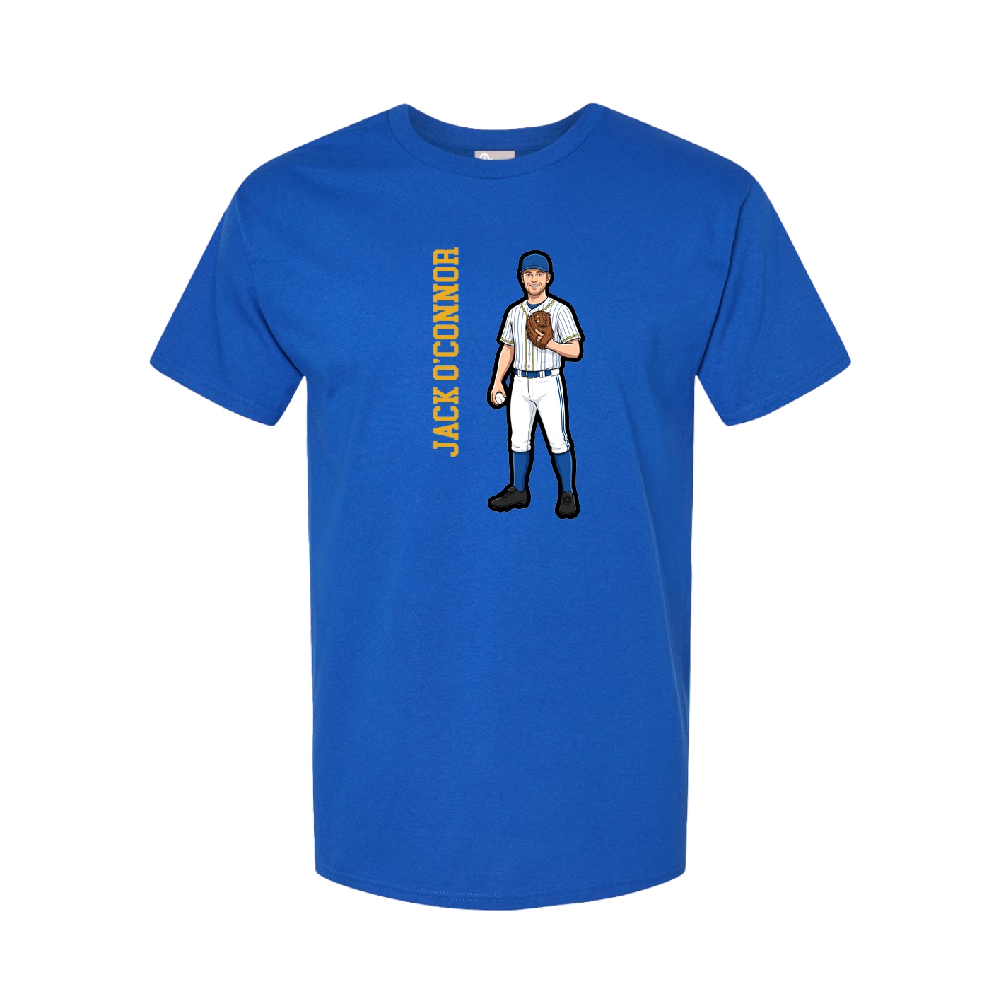 Youth Tee — Name Vertical in Royal