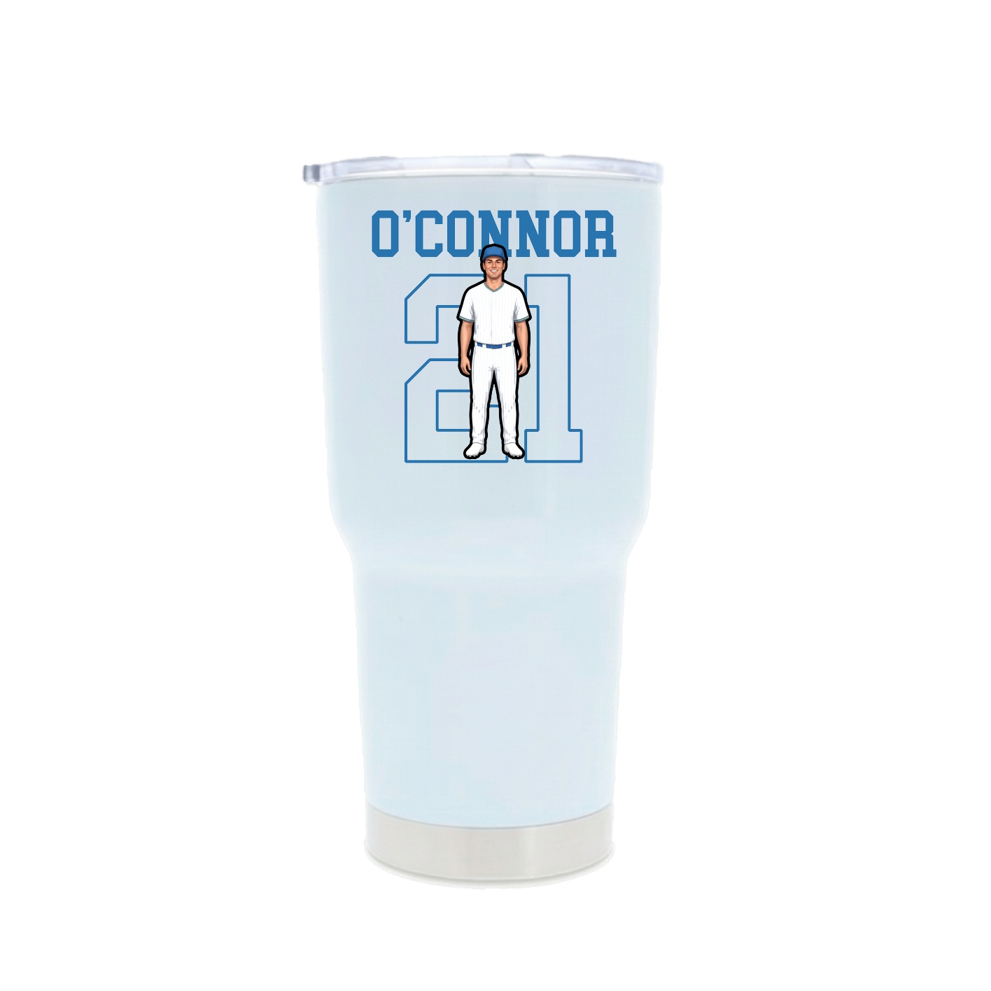 30oz Stainless Steel Tumbler — Shirsey in White