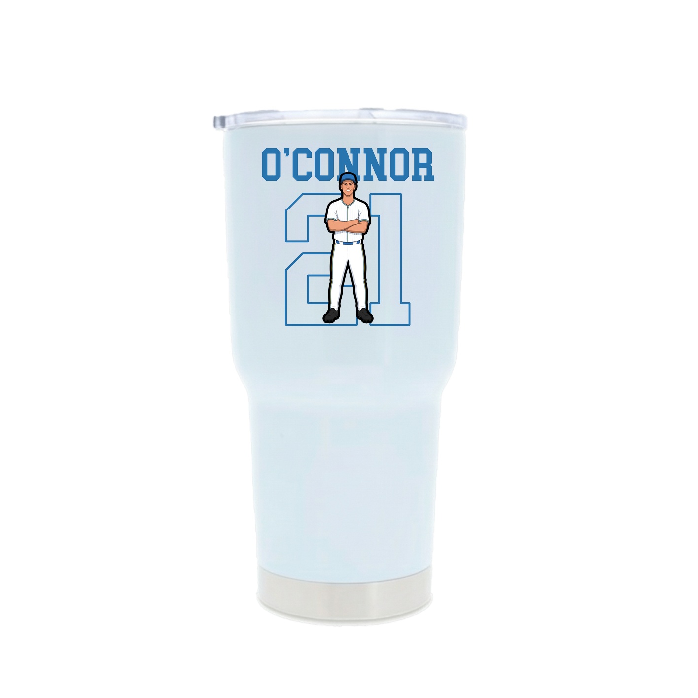30oz Stainless Steel Tumbler — Shirsey in White